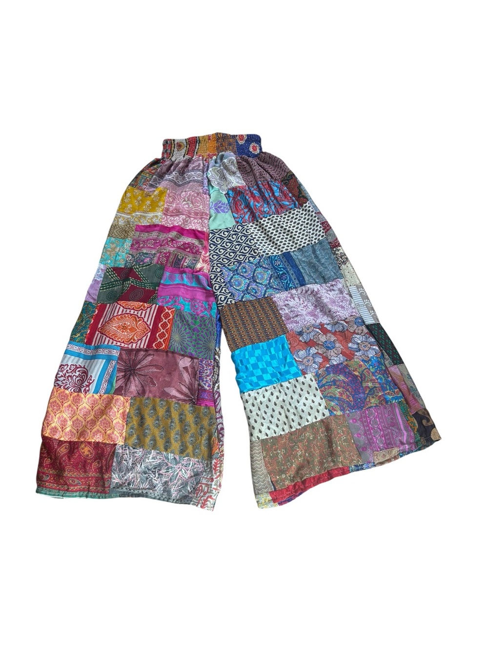 Patchwork Wide Leg Women’s Pants - Multicolor